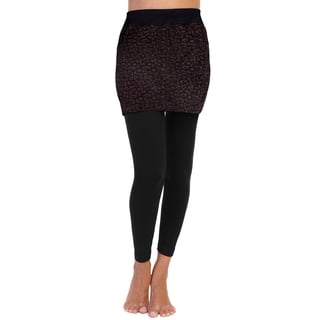 Angelina Cotton Comfort High Waisted Leggings with Mini Skirt (1-Pack)