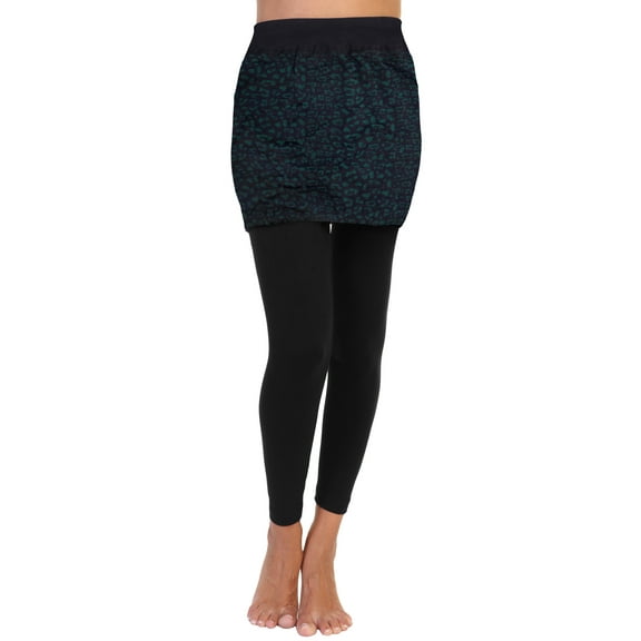 Angelina Cotton Comfort High Waisted Leggings with Mini Skirt (1-Pack)