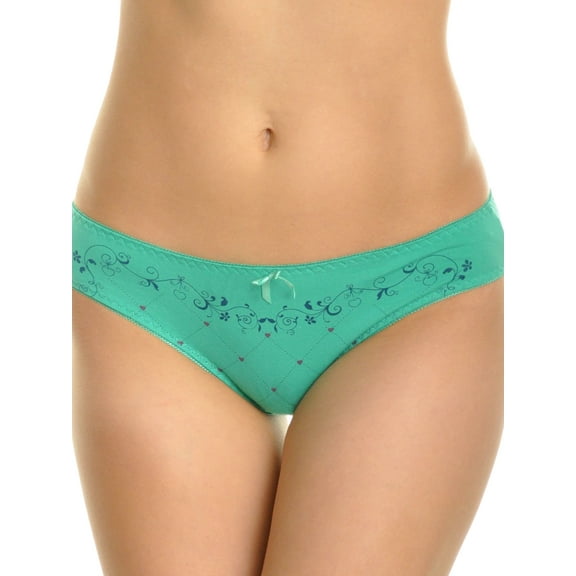 Angelina Cotton Heart Design Bikinis (12-Pack)