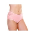 thumbnail image 1 of Angelina Cotton Hiphugger Panties with Floral Lace Waist Panel (12-Pack), 1 of 6
