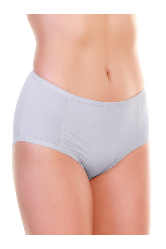 Cotton Hiphugger Panties with Mesh Front Layer (12-Pack)