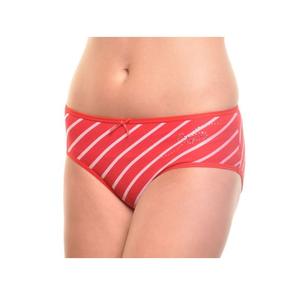 Angelina Cotton Hiphuggers w/ White Stripes Rhinestone Embellishment (12-Pack)