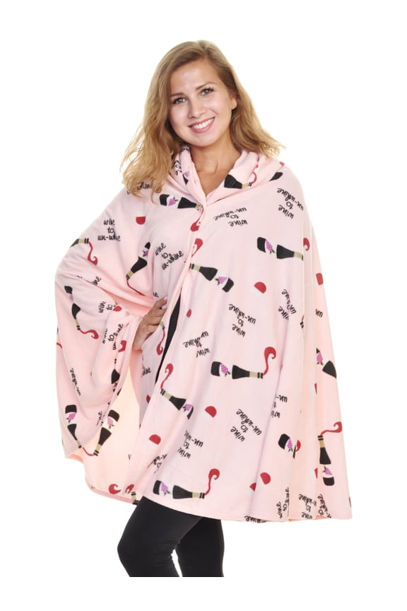 Cozy Fleece Hooded Wearable Blanket (1-Pack)