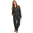 thumbnail image 1 of Angelina Cozy Fleece Notch Collar Pajama Set with Pockets, 1 of 3