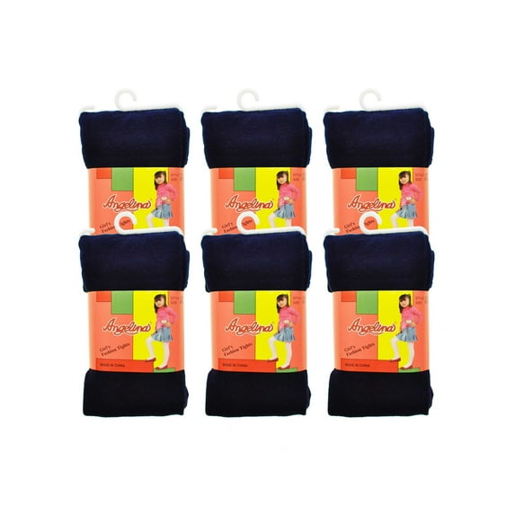 Angelina Girl's Winter Tights (6-Pack)