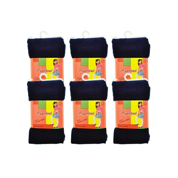 Angelina Girl's Winter Tights (6-Pack)