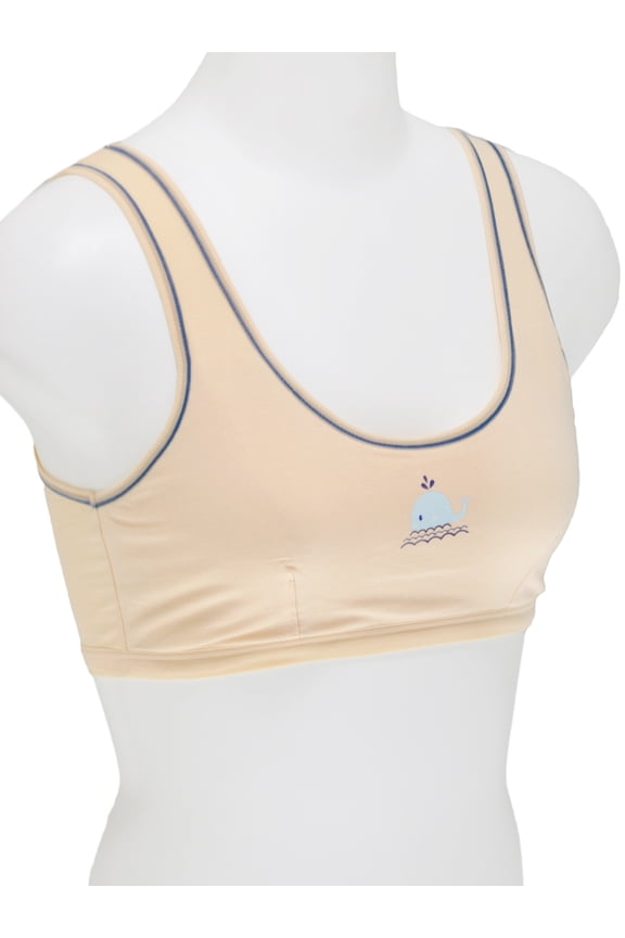 Girl's Wire-free Cotton Training Bra (6-Pack)