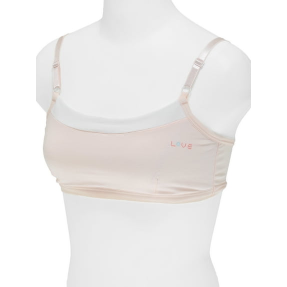 Angelina Girl's Wire-free Cotton Training Bra with Love Detail (6-Pack)
