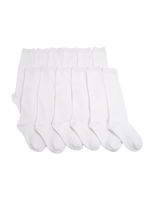 Girl's Classic Uniform Knee-High School Socks (12-Pairs)