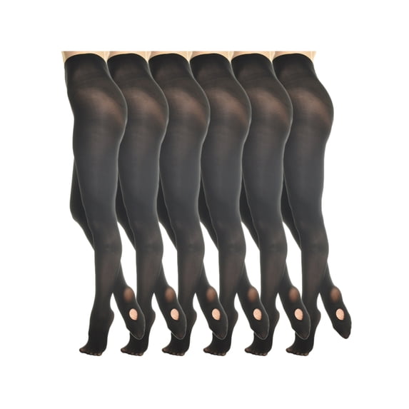 Angelina Girls Professional-Grade Convertible Ballet Tights (1-6 Pack)