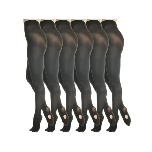 Angelina Girls Professional-Grade Convertible Ballet Tights (1-6 Pack)