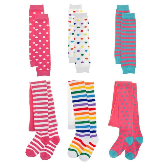 Angelina Girls' Winter Tights and Arm/Leg Warmers (3 or 12 Pack)