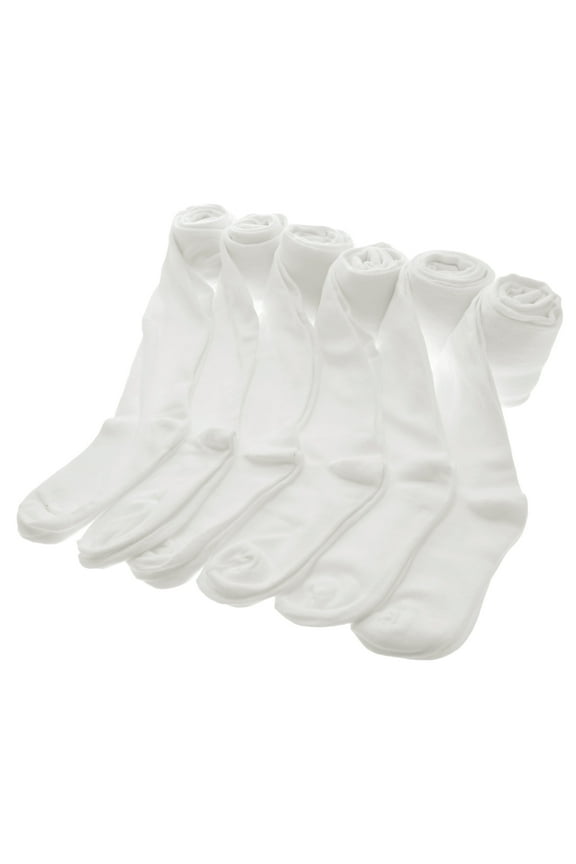 Girls' Winter Tights with Heel (6-Pack)