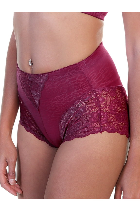 High Waist Light Control Briefs with Zebra Pattern Design (6-Pack)