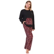 Angelina Womens Kangaroo Pocket Shirt Top with Flannel Pants Pajama Set