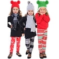 thumbnail image 1 of Angelina Kid's Holiday Print Leggings (3-Pack), 1 of 6