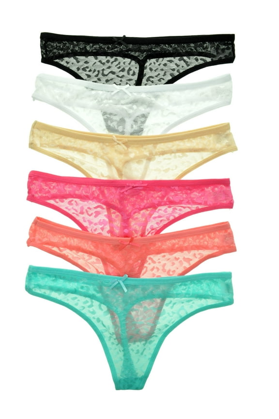 Leopard Mesh G-Strings (6 or 12 Pack)