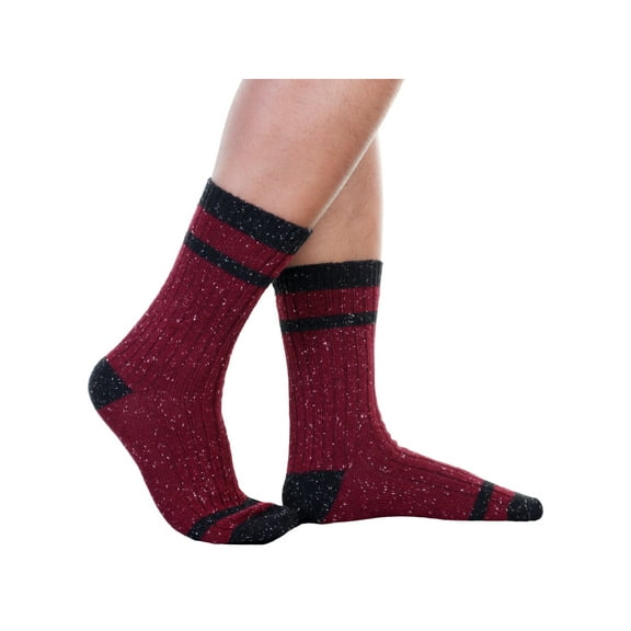 Angelina Men's Rib Knit Crew Socks (6-Pairs)