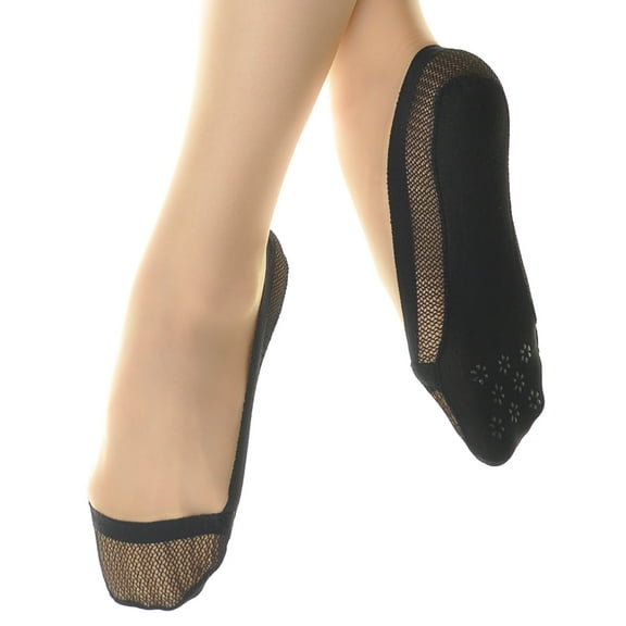 Angelina Mesh No-Show Liner Sock w/ Non-Skid Bottom and Heel (6-Pairs)