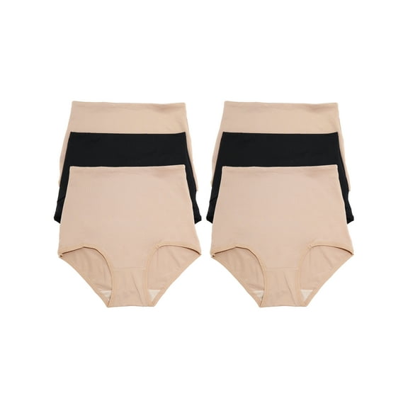 Angelina Mid-Rise Waist Body Shaping Panties (6-Pack)