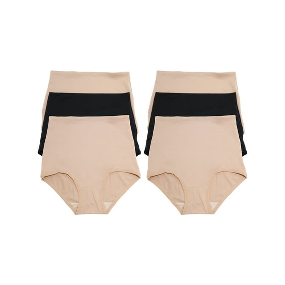 Angelina Mid-Rise Waist Body Shaping Panties (6-Pack)