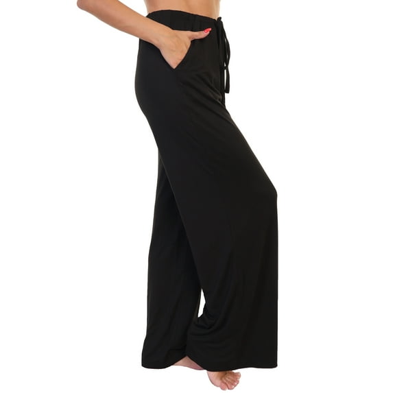 Angelina Mid-rise Palazzo Pants with Drawstring Waistband (1-Pack)