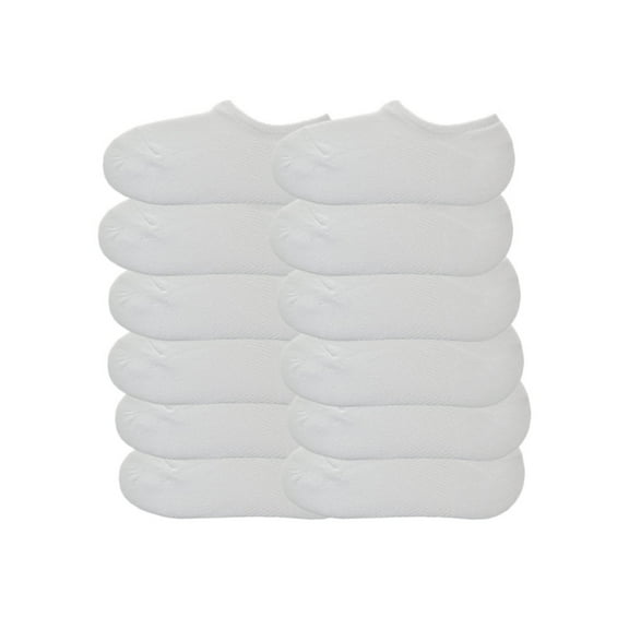 Angelina No-Show Women's Socks With Non-Slip Silicone Patch (12-Pairs)