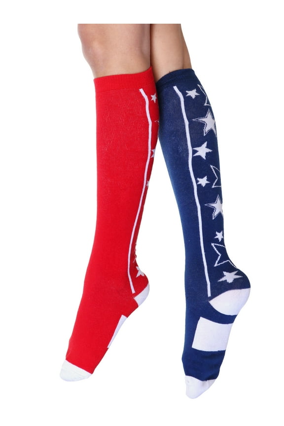 Novelty Stars Print Knee-High Socks (3-Pairs)