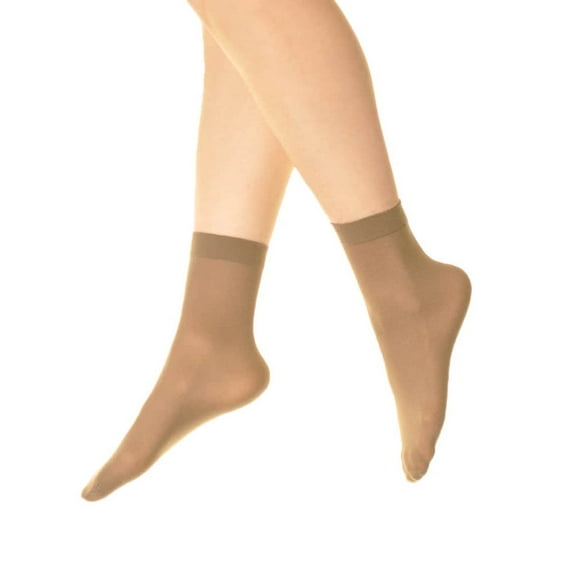 Angelina Nylon Ankle Hosiery 40D Sheer (6-Pairs)