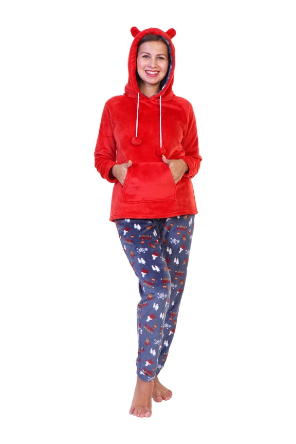 Premium Plush Hoodie Lounge/Pajama Set