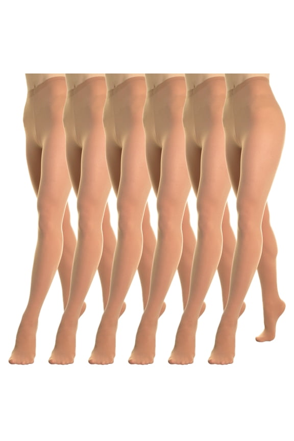 Professional Ballet Dance Tights (6-Pack)