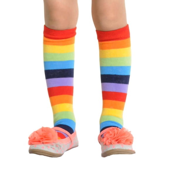 Angelina Rainbow Striped Knee-High Socks (1 or 6 Pack)
