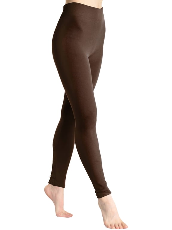Seamless Footless Leggings with Winter Warmth Plus Lining (1-Pack)