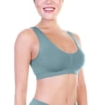 thumbnail image 1 of Angelina Seamless Wire-Free U-Back Bralettes with Diamond Pattern (6-Pack), 1 of 8