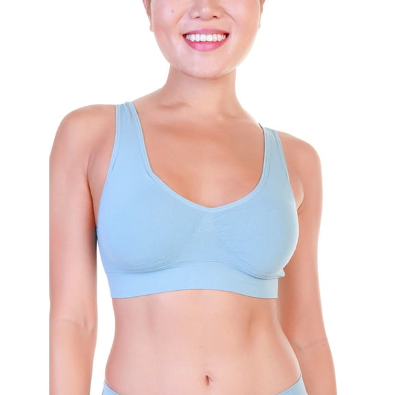 Angelina Seamless Wire-Free U-Back Microfiber Bralettes (6-Pack)
