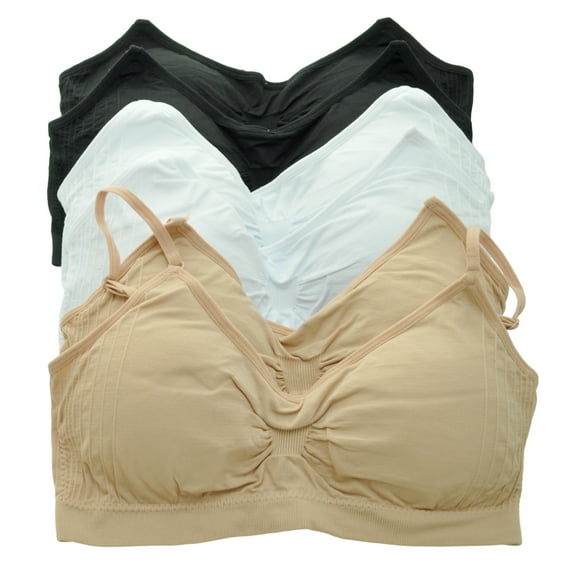Angelina Seamless Wireless Bralette with Removable Pads (6- Pack)