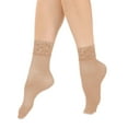 thumbnail image 1 of Angelina Sheer Nylon Ankle Socks with Lace (6-Pairs), 1 of 2