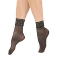 thumbnail image 1 of Angelina Sheer Nylon Ankle Socks with Lace (6-Pairs), 1 of 2