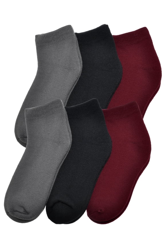 Unisex French Terry Quarter Socks (6-Pairs)