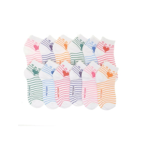 Angelina Unisex Low Cut Trainer Socks (12-Pairs)