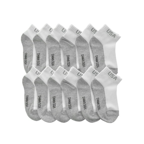 Angelina Unisex Low Cut Trainer Socks (12-Pairs)