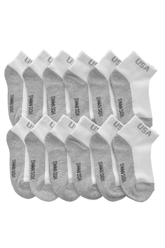 Unisex Low Cut Trainer Socks (12-Pairs)