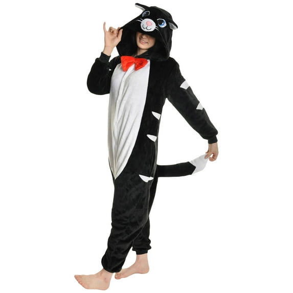 Angelina Unisex Plush Cat One-Piece Novelty Sleep/Lounge Wear (1-Pack)