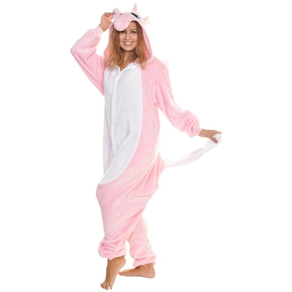 Angelina Unisex Plush Unicorn One-Piece Novelty Sleep/Lounge Wear
