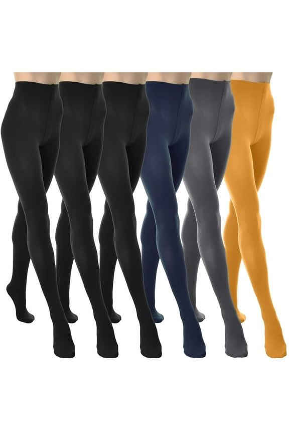 Winter Brushed Interior Thermal Tights (6 Pack)
