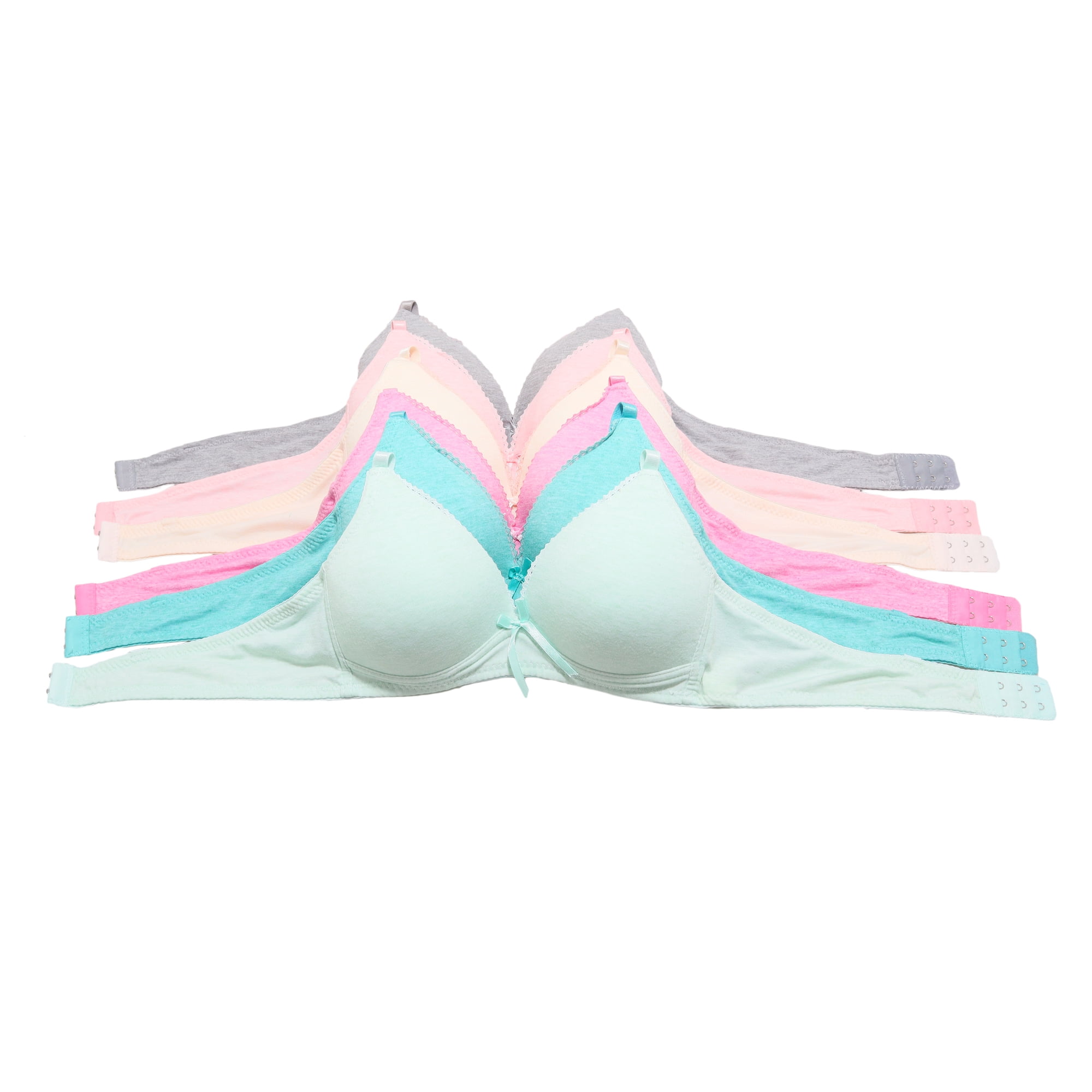 Angelina Wire-Free A-Cup Bra with Convertible Straps (6-Pack)