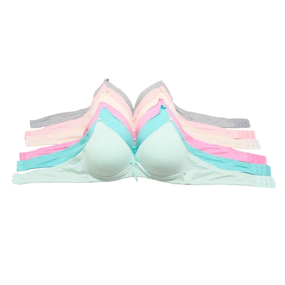 Angelina Wire-Free A-Cup Bra with Convertible Straps (6-Pack)