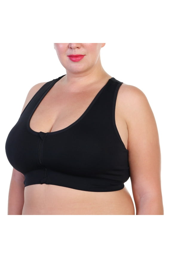 Wire-Free Seamless Bralette with Front-Zip Closure (3-Pack)