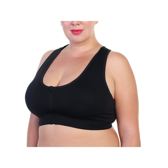 Angelina Wire-Free Seamless Bralette with Front-Zip Closure (3-Pack)