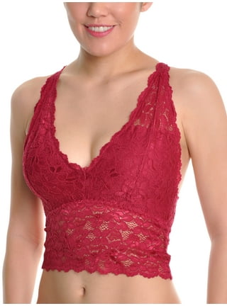 Angelina Plus Size Bras with Lace Decor and Convertible Straps –
